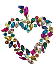 Heart Rhinestone Crystal Earrings
