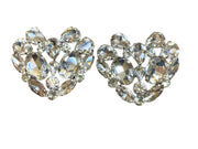 Full Diamond Heart Stud Earrings