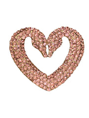 Swan Heart Stud Earrings