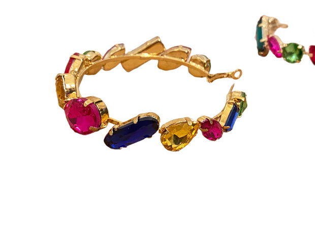 Rhinestone Hoop Earrings
