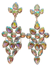 Rhinestone wedding drop earrings