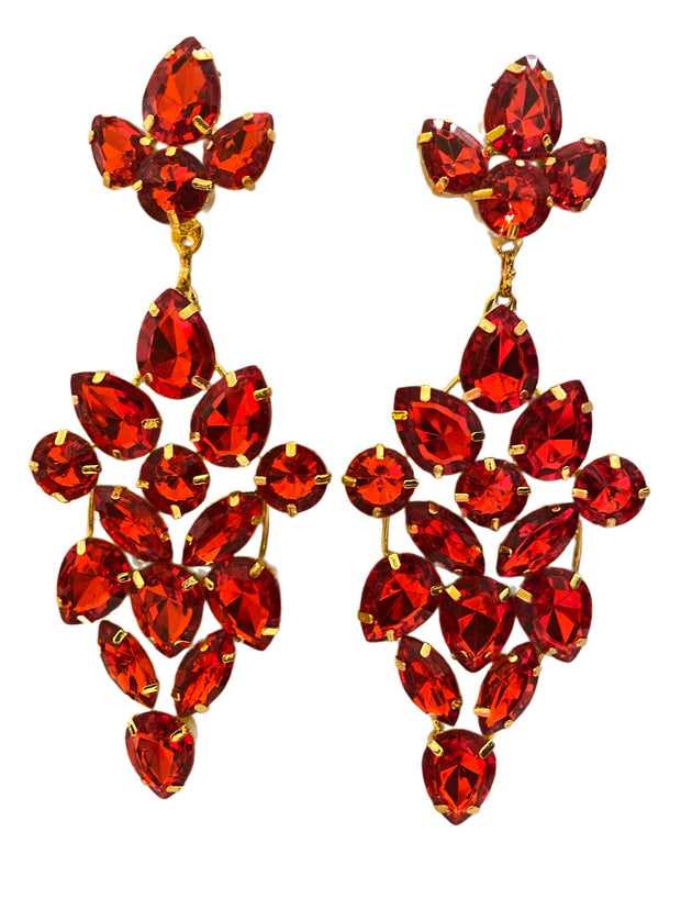 Rhinestone wedding drop earrings