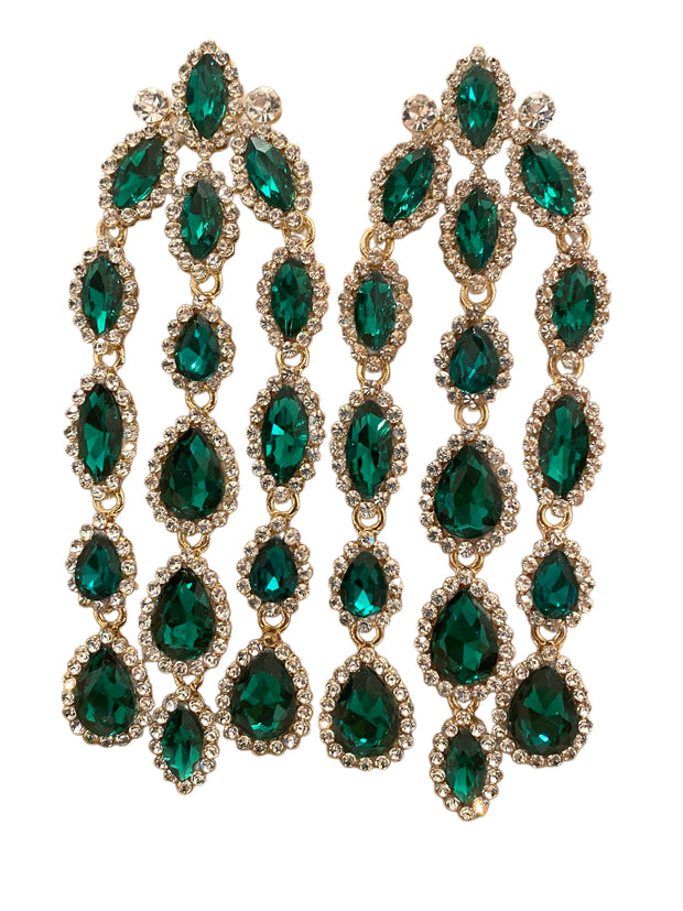 Gemstone Long Earrings