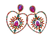 Big heart drop dangle