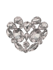 Full Diamond Heart Stud Earrings