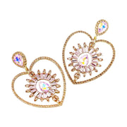 Big heart drop dangle