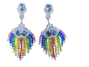 Long Tassel Rainbow Drop Earrings