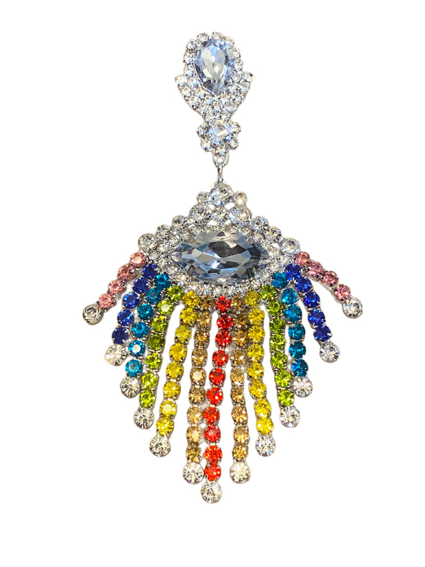Long Tassel Rainbow Drop Earrings