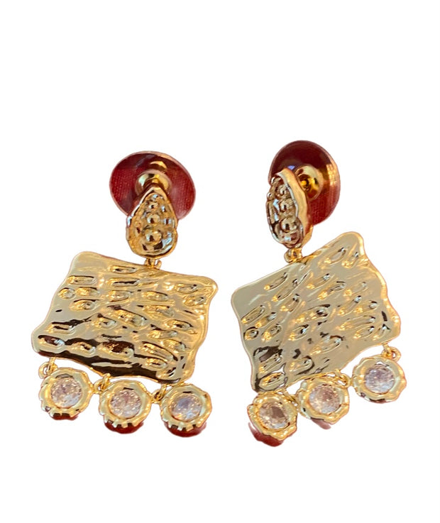 Hanging Gemstone Earrings