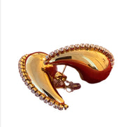 Curved Teardrop Shape Earrings