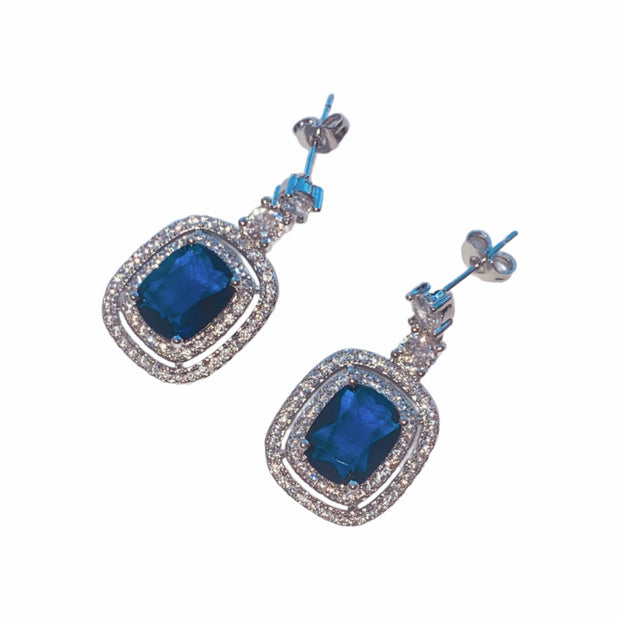 LUXURY DROP EARRINGS WITH FULL CUBIC ZIRCONIA