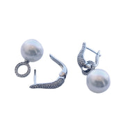 Elegant White Pearl Drop Earrings