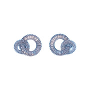 Interlock Circle Stud Earrings