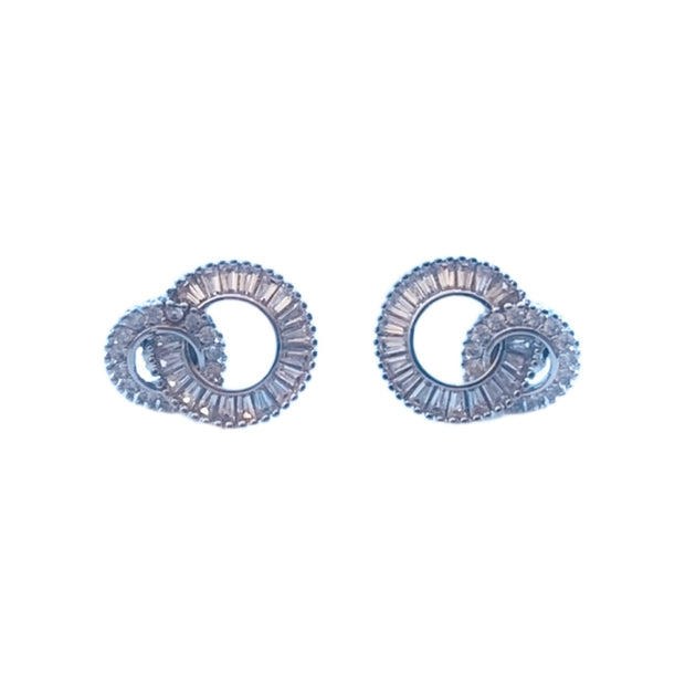 Interlock Circle Stud Earrings